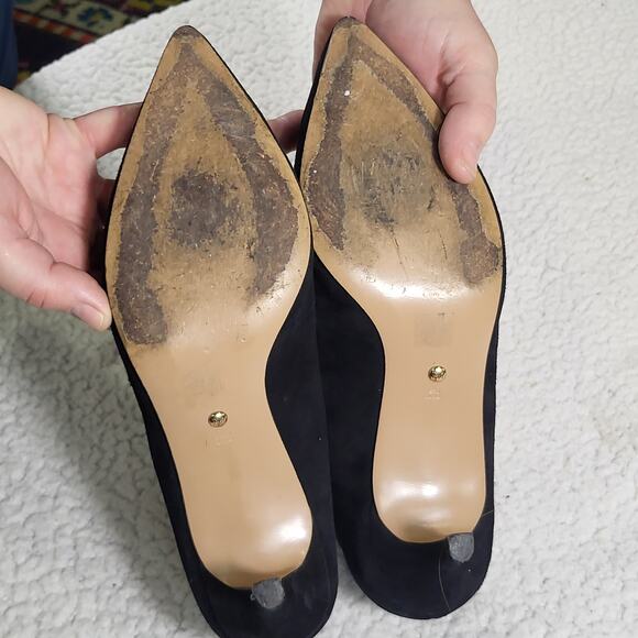 Pelle Moda Black Suede Helena Heels, size 9.5 - Picture 4 of 9